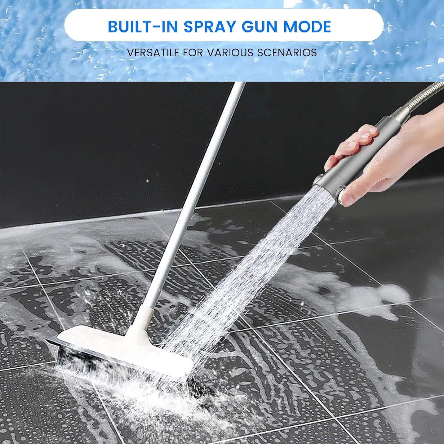 High Pressure Handheld Filtered Shower Head, Multi-Mode Spray, ON/OFF Switch, Power Wash for Hard Water, Pet-Friendly