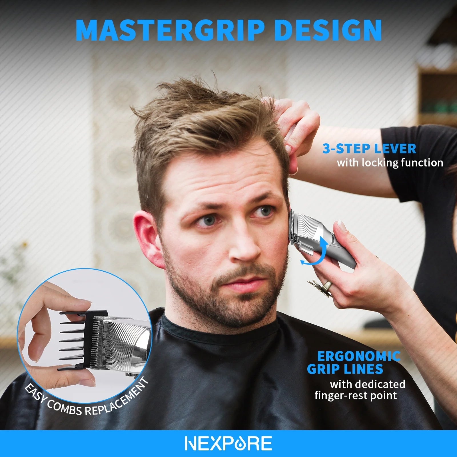 Hair Clippers,Cordless Beard Trimmer for Men,Lcd Display Hair Clippers and Trimmer Sets,Haircut Beauty Kit for Men