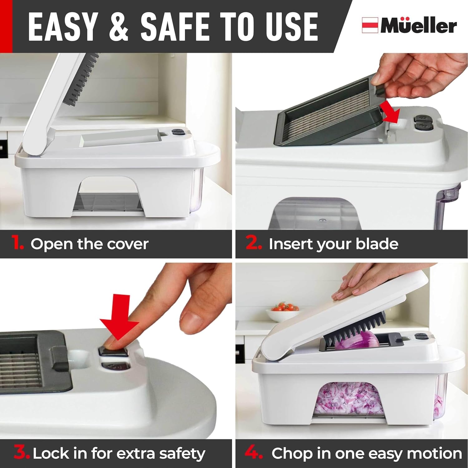 Pro-Series All-In-One, 12 Blade Mandoline Slicer for Kitchen, Food Chopper, Vegetable Slicer and Spiralizer, Cutter, Dicer, Grater, Kitchen Gadgets Sets with Container, White Sand/Gray