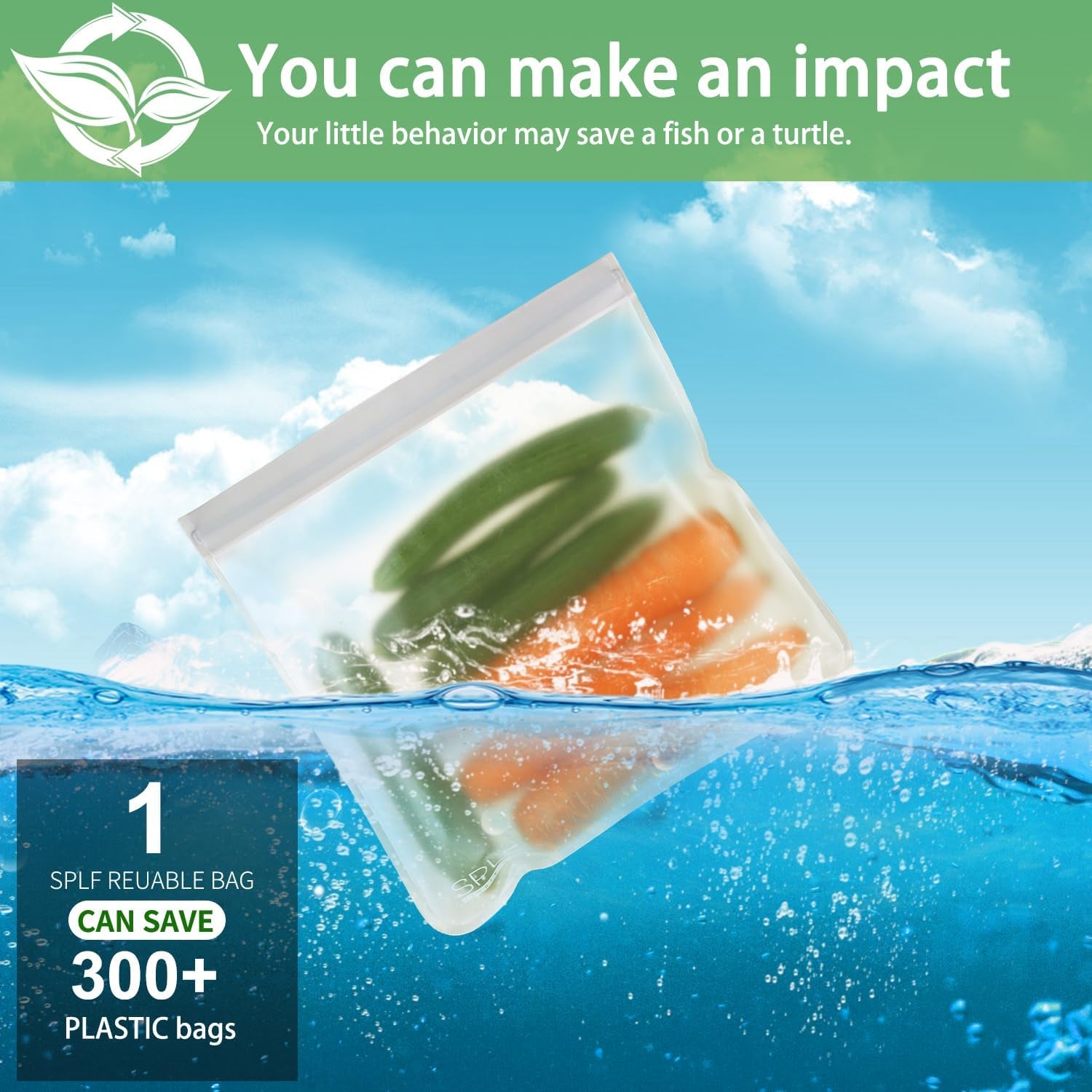 6 Pack Reusable Gallon Freezer Bags Dishwasher Safe, BPA FREE Reusable Food Storage Bags, Extra Thick Leakproof Silicone Free 1 Gallon Bags for Marinate Meat, Cereal, Sandwich, Snack, Travel Item