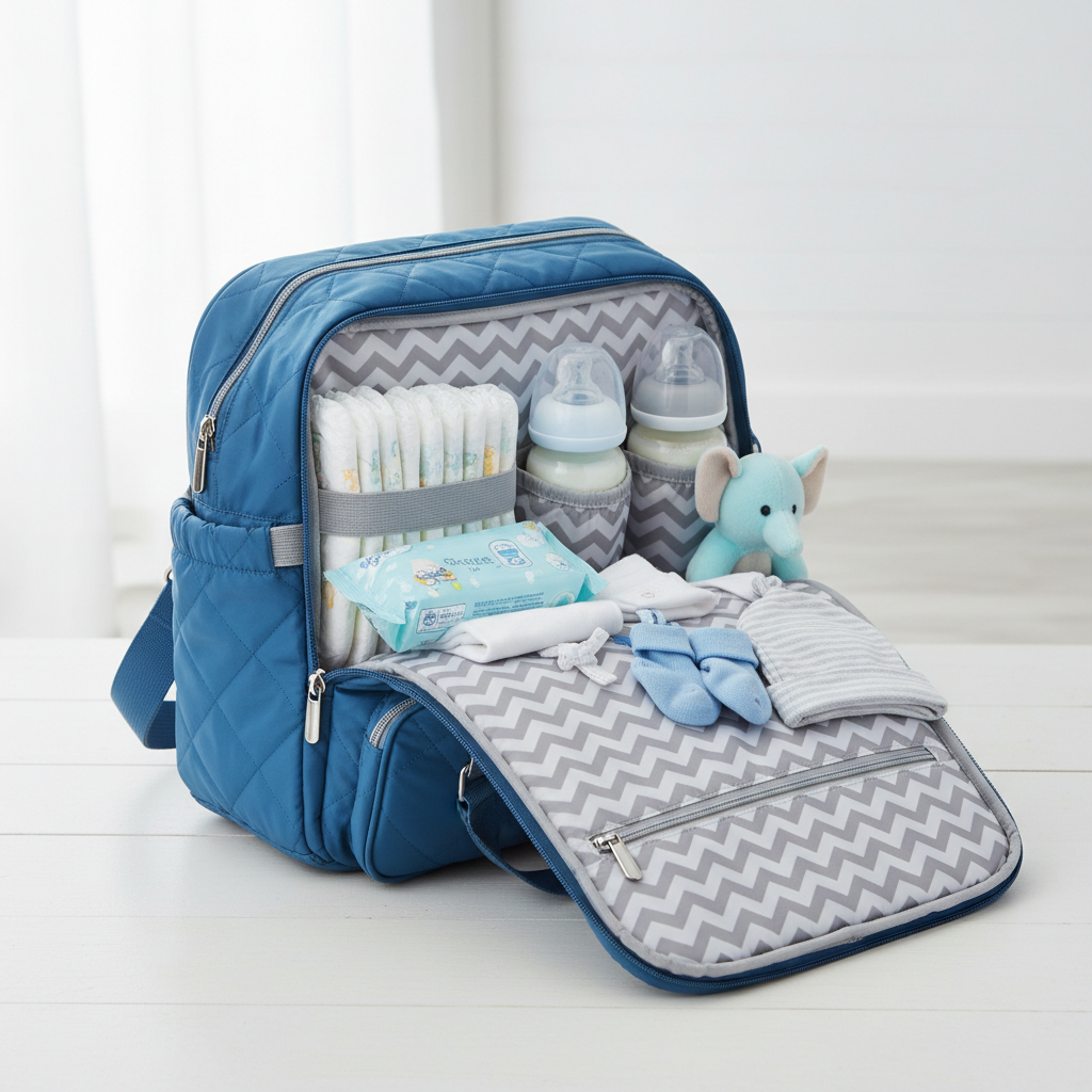 Baby Boys 62-Piece Clothing Starter Set with Diaper Bag | Perfect Baby Shower Gift