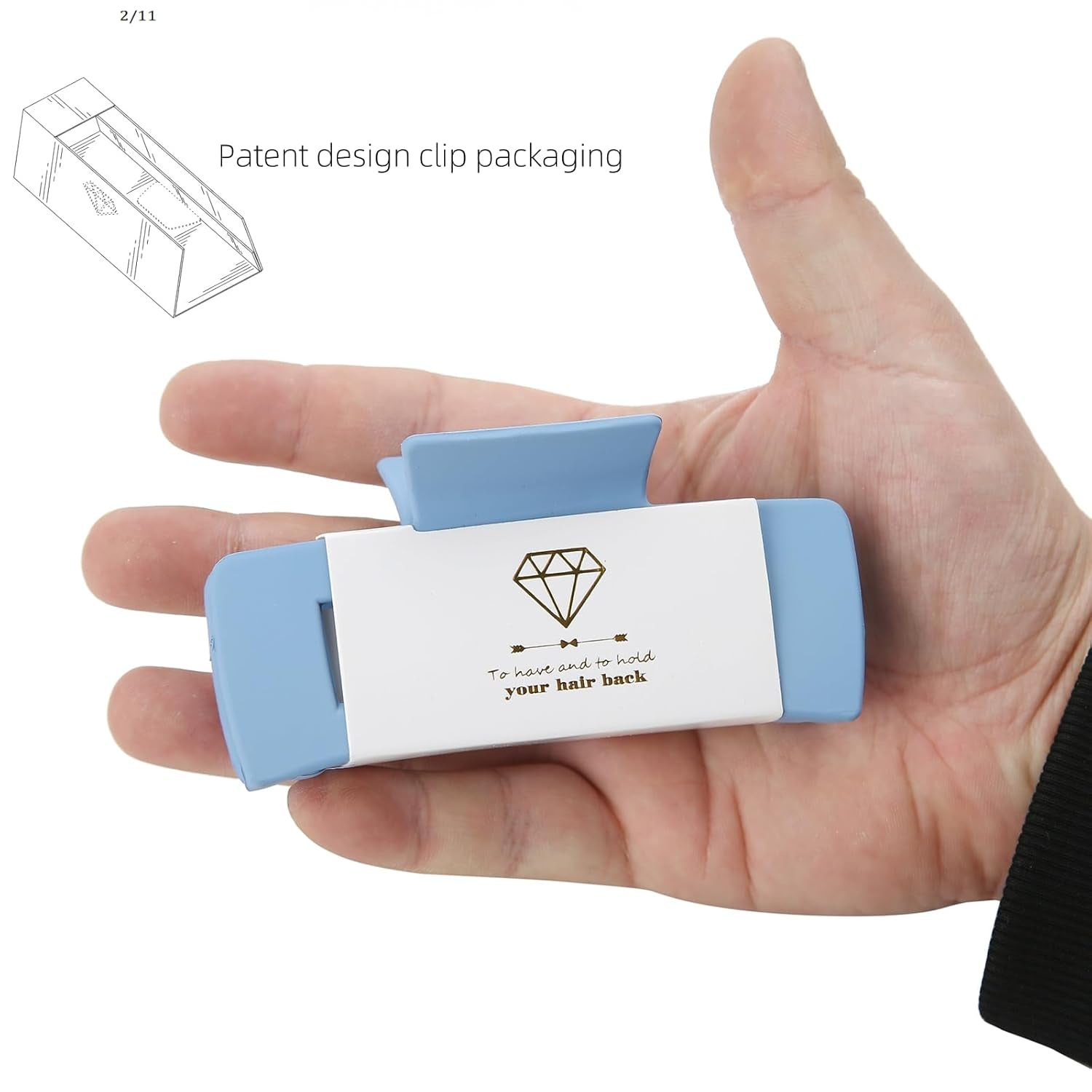 Bridesmaid Scrunchies Proposal Gifts 4.1Inch Square Hair Claws Bachelorette Hair Clip Heart Sunglasses Girls Gift for Wedding Party Favors (36Pcs Dusty Blue)