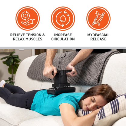 Therapeutic Variable Speed Professional Vibrating Massager for Pain &amp; Aching Muscle Relief – High-Powered, Effective, Chiropractic Myofascial Release Tool &amp; Trigger Point Therapy