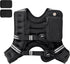 Weighted Vest,4Lb/6Lb/10Lb/12Lb/16Lb/20Lb/25Lb/30Lb Weight Vest with Reflective Stripe, Body Weight Vests Adjustable for Men, Women Workout, Strength Training, Running, Walking, Jogging
