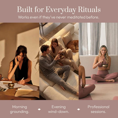 Tibetan Singing Bowl Set – Easy to Play &amp; Beginner Friendly Meditation Bowl with Cushion, Mallet &amp; Case | Stress Relief &amp; Mindfulness | Gift-Ready