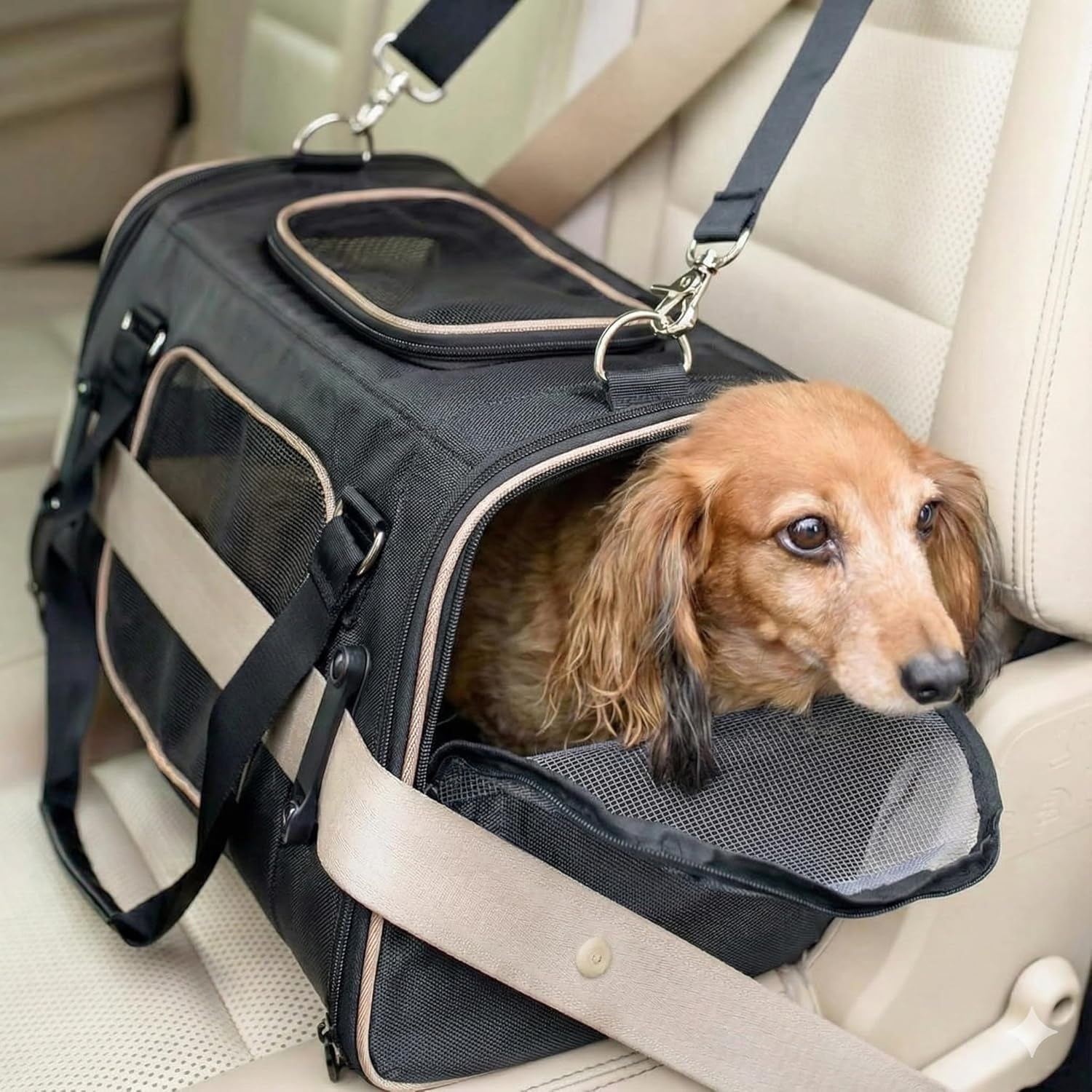 Commuter Pet Carrier &amp; Car Seat Black