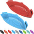 2 Pcs Clip on Strainers, Pot Strainer for Pasta Meat Vegetables Fruit, Silicone Strainer - Fit All Pots and Bowls.
