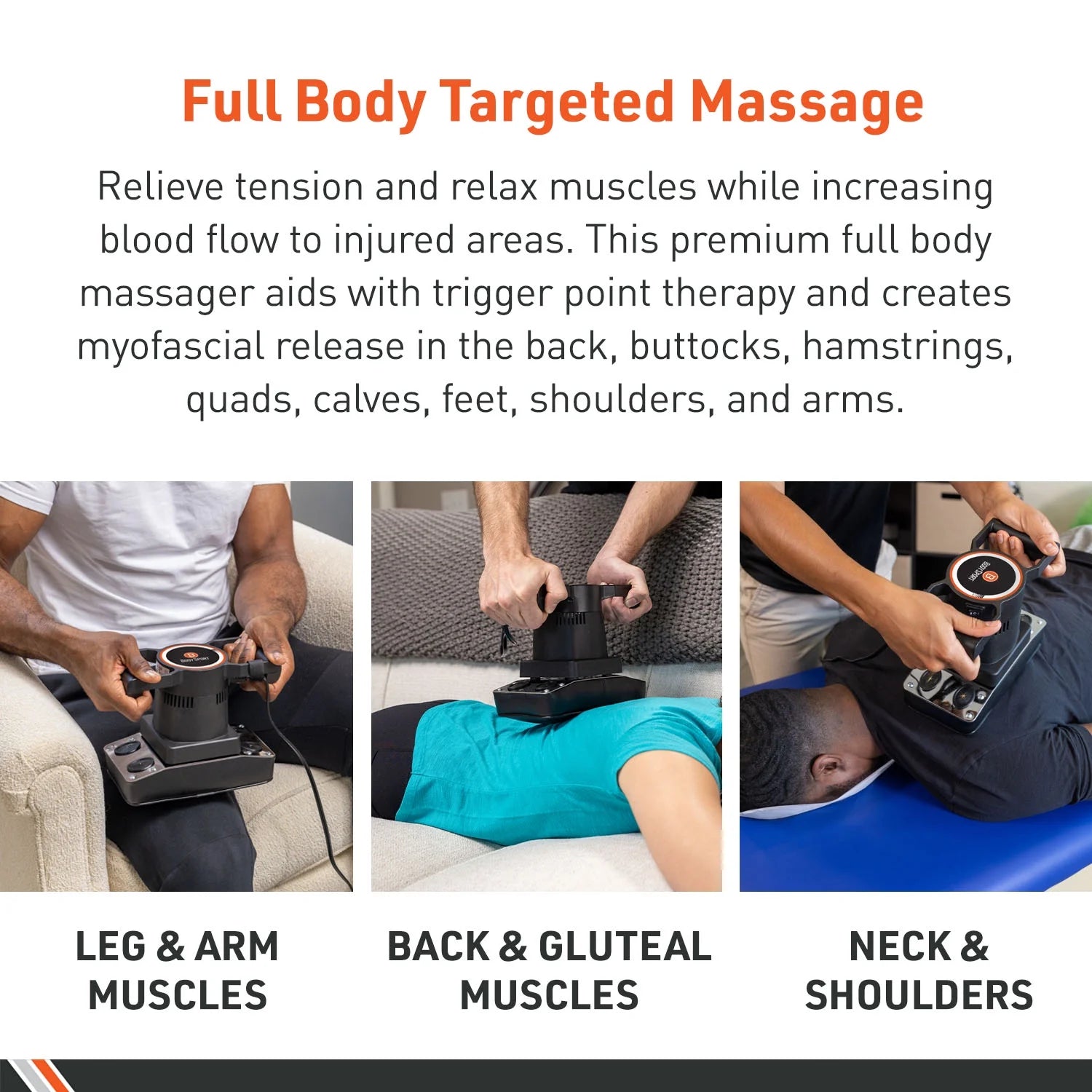 Therapeutic Variable Speed Professional Vibrating Massager for Pain &amp; Aching Muscle Relief – High-Powered, Effective, Chiropractic Myofascial Release Tool &amp; Trigger Point Therapy