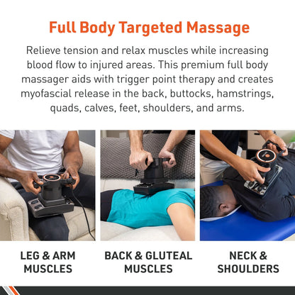 Therapeutic Variable Speed Professional Vibrating Massager for Pain &amp; Aching Muscle Relief – High-Powered, Effective, Chiropractic Myofascial Release Tool &amp; Trigger Point Therapy