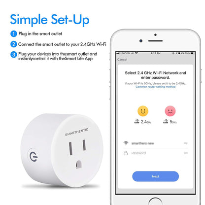 Smart Plug, Wifi Light Switch, Outlet Timer, Amazon Alexa Google Home Voice, APP and Remote Control, Smart Devices, Gadgets, Home Improvement Outlet Extender, 2.4Ghz Network, Pack of (1)