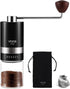 Manual Coffee Grinder Hand Coffee Grinder 6 External Adjustable Setting Stainless Steel Conical Burr Coffee Mill Portable Hand Crank Coffee Bean Grinder Fine for Espresso