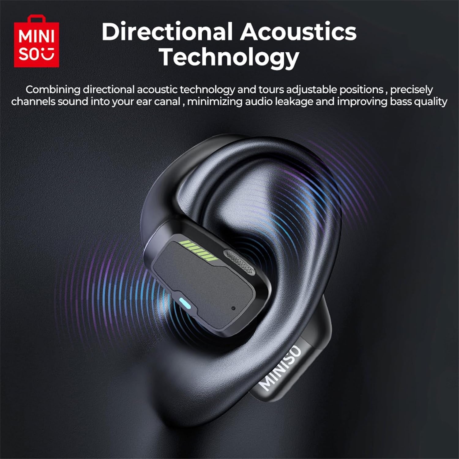 M98 Open Ear Headphone Earbuds Open Ear Bluetooth 5.4 Headphones with LED Display Screen OWS Earphones Wireless Earbuds with Earhooks Bluetooth Earbuds for Running,Driving,Working(No AI)