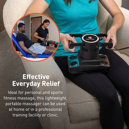 Therapeutic Variable Speed Professional Vibrating Massager for Pain &amp; Aching Muscle Relief – High-Powered, Effective, Chiropractic Myofascial Release Tool &amp; Trigger Point Therapy