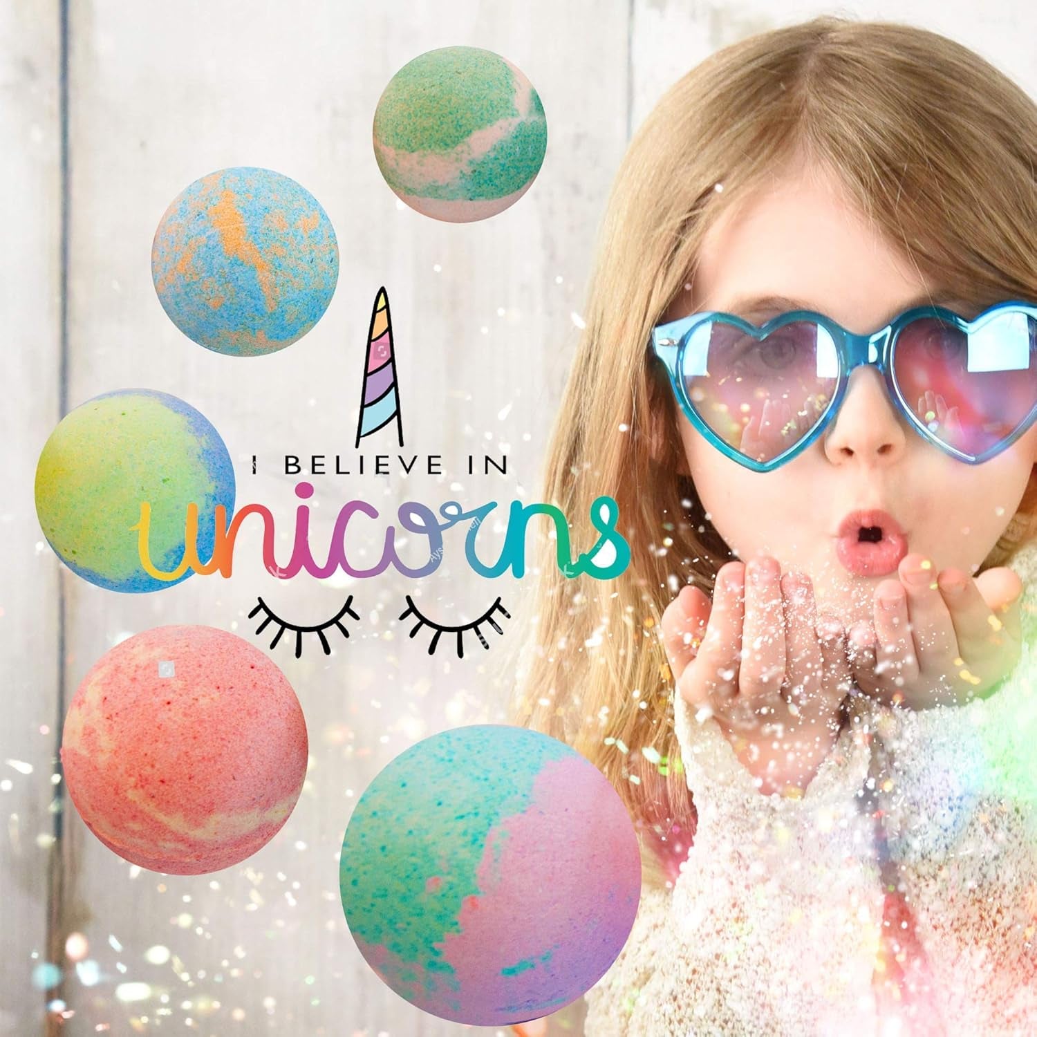 Bath Bombs for Kids with Surprise Inside, Unicorn Bath Bombs for Girls with Jewelry &amp; Jewelry Box for Kids - Organic, Skin Moisturizing, Natural Bubble Bath, Birthday Gifts for Girls