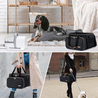 Dog Grooming Vacuum Bag, Pet Grooming Kit Bag Perfect for Dog Hair Vacuum &amp; Grooming Tool Kit Accessories- Black