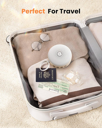 Portable Noise Machine for Baby Adult, Features Powerful Battery, 21 Soothing Sound, Noise Canceling for Office &amp; Sleeping, Sound Therapy for Home, Travel, Registry Gift, Classic White