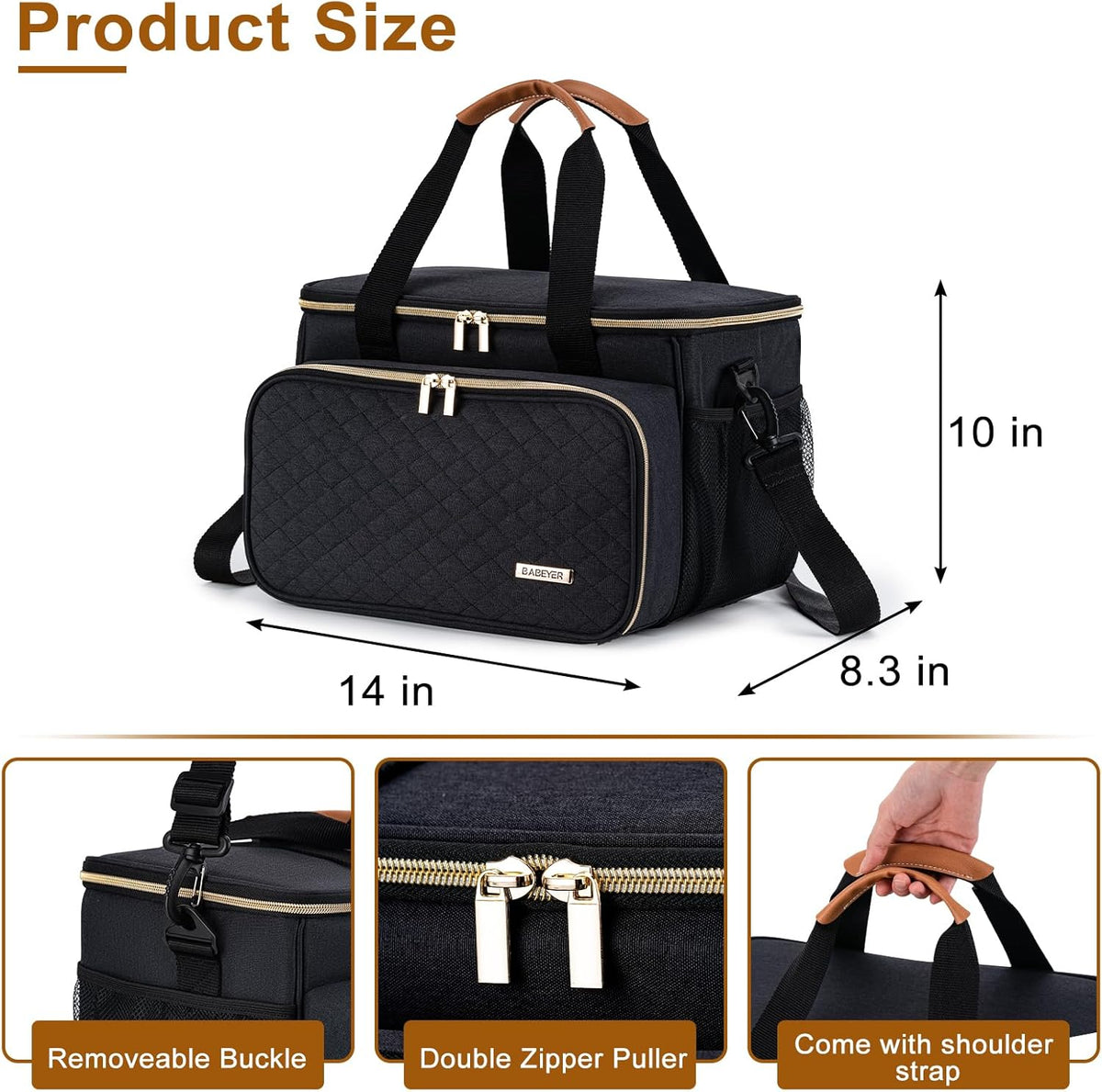 Dog Grooming Vacuum Bag, Pet Grooming Kit Bag Perfect for Dog Hair Vacuum &amp; Grooming Tool Kit Accessories- Black