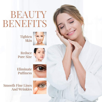 Ice Globes for Facials | Unbreakable Steel Cooling Roller | Cryo Sticks for Face | Massager for Face Neck &amp; Eyes | Skin Care for Dark Circles, Puffiness, Wrinkles, Collagen Production (White)