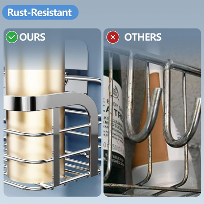 Adhesive Shower Caddy 2 Pack – No-Drill Stainless Steel Shower Organizer