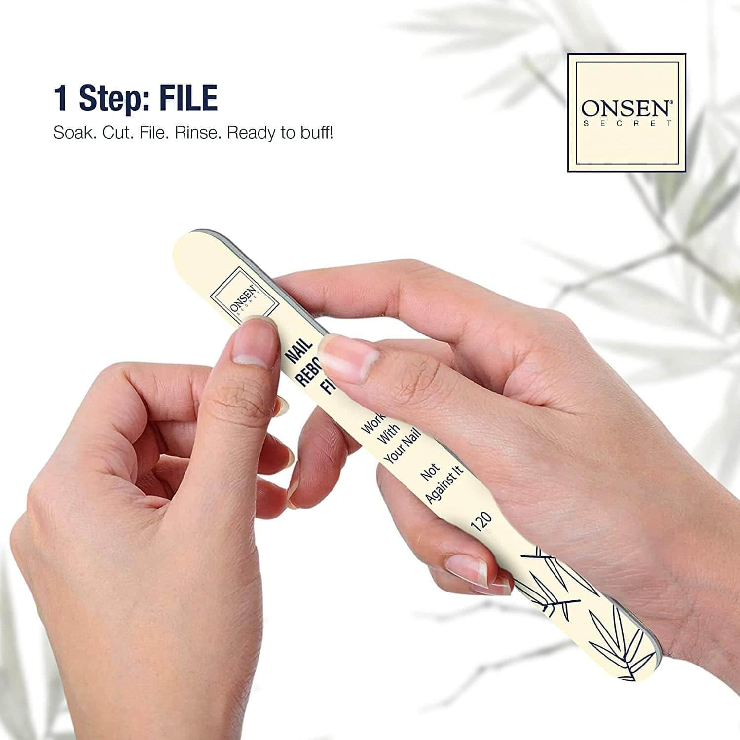 Nail Care Kit - W/Cuticle Care Serum, Japanese Nail Buffer and Shine Kit - Strengthening &amp; Shining - Spa-Quality Manicure - Organic Ingredients - Long-Lasting Shine - Easy &amp; Safe - 1Pk
