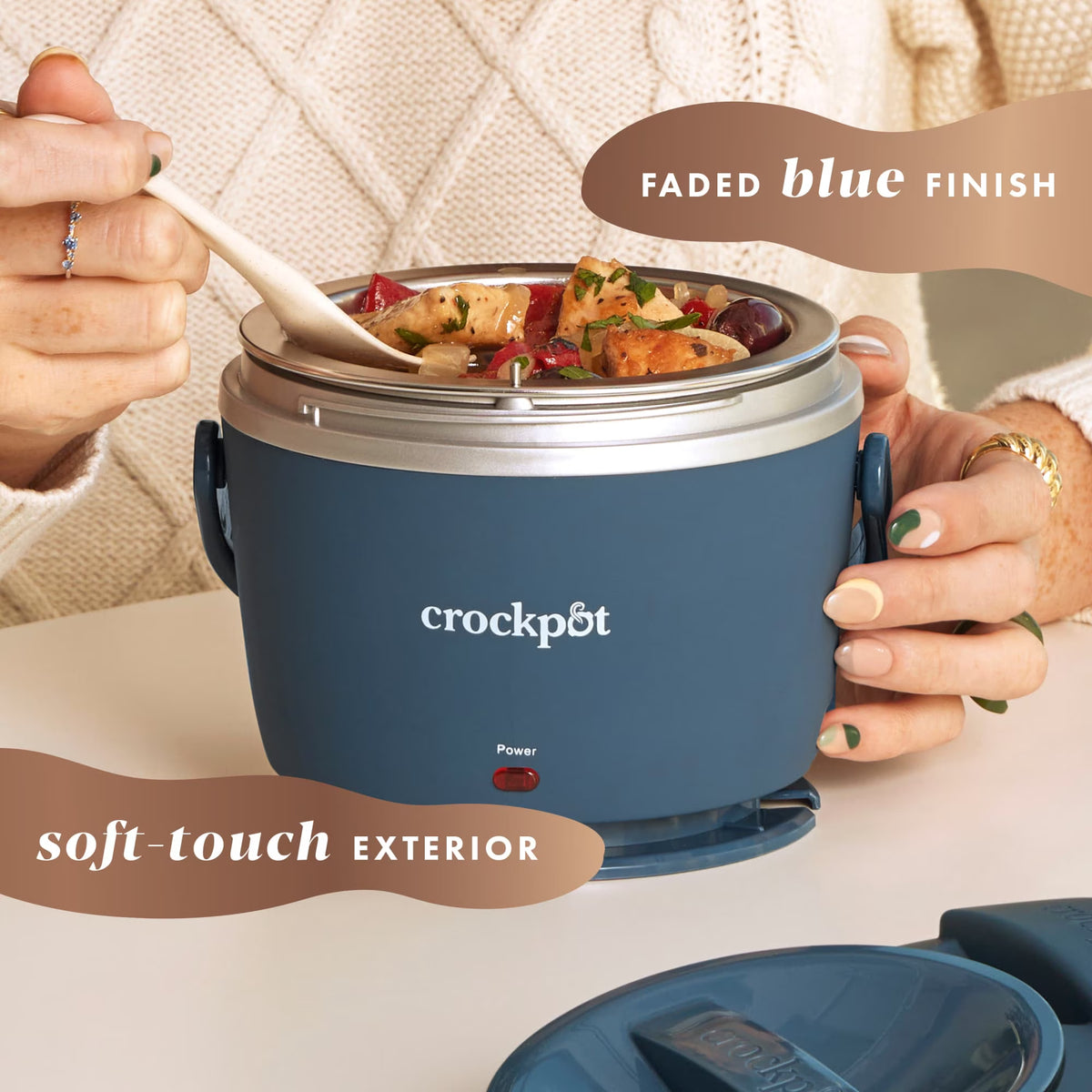 Lunch Crock Food Warmer 20 Oz, Faded Blue