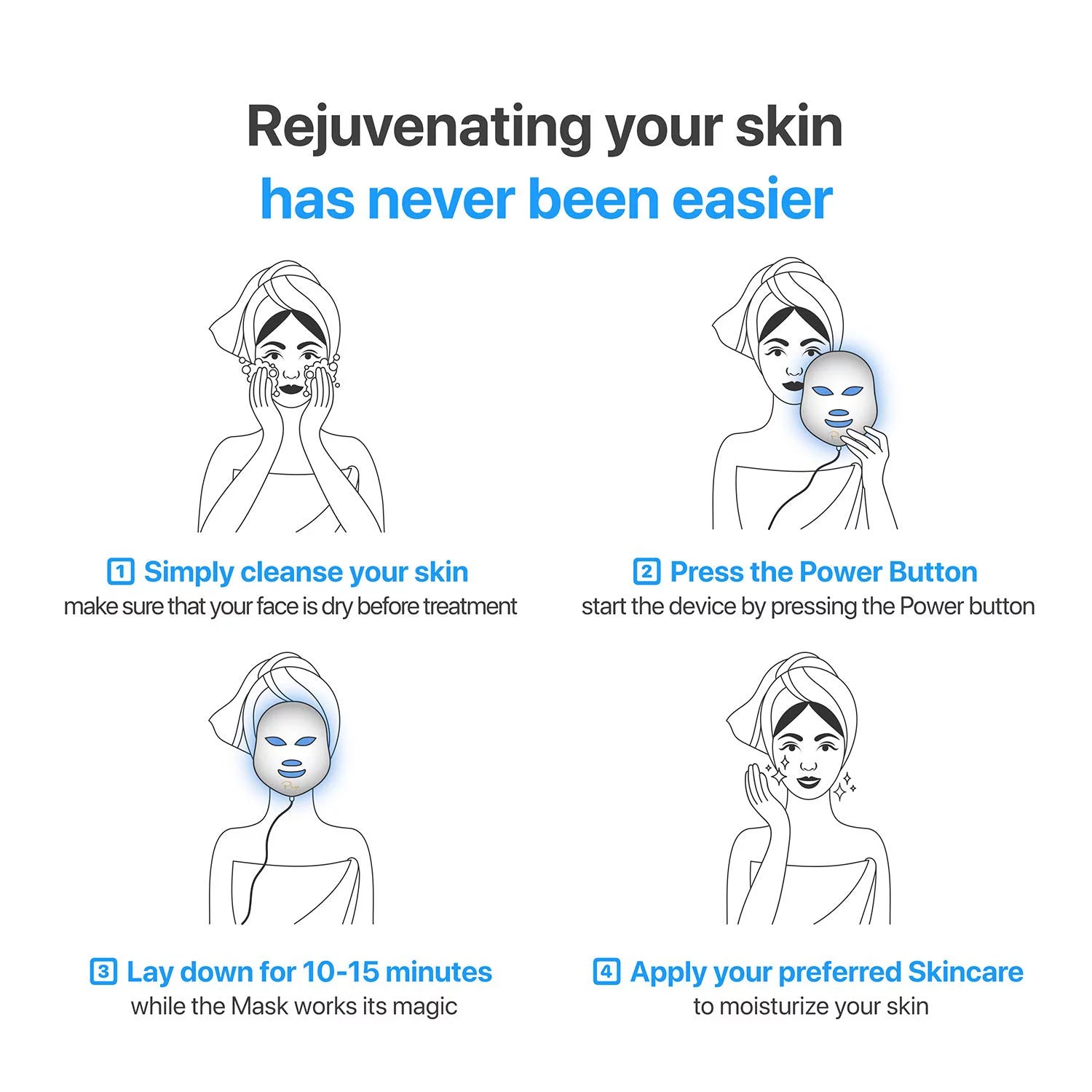 Luma Mask LED Light Therapy Face Mask, 7 Color Modes, Timer &amp; Remote Control, Anti-Aging Skin Treatment for All Skin Types