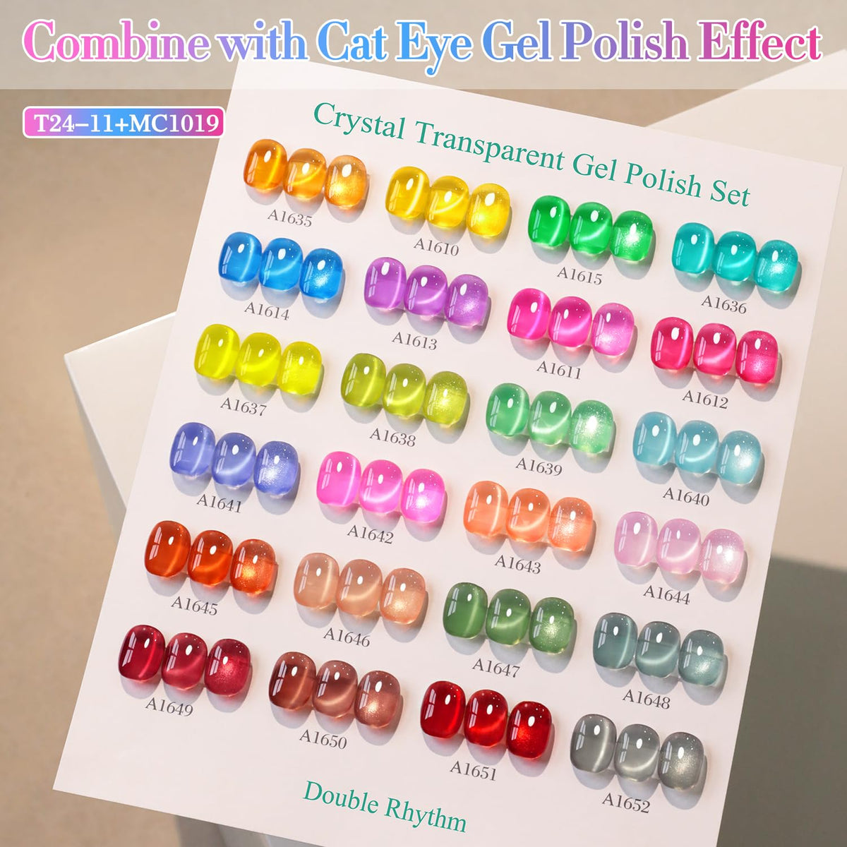 28Pcs 0.5Oz Gel Nail Polish Set Same Color Same Bottle Gel Polish Kit Nail Art Manicure Salon DIY at Home for Women (Neon Jelly Sheer Collection-T24-11)