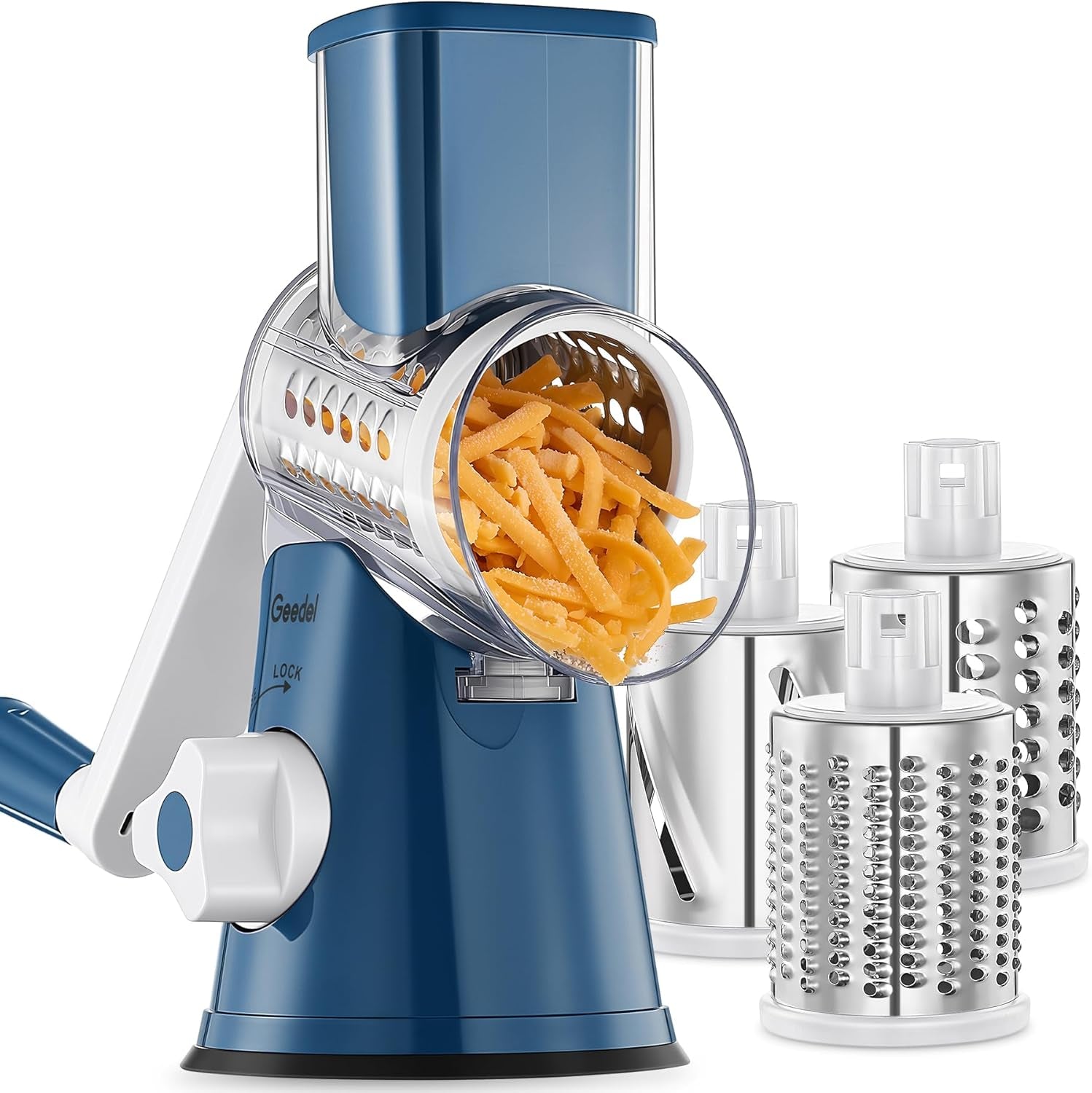 Rotary Cheese Grater Hand Crank, Cheese Shredder Vegetable Slicer