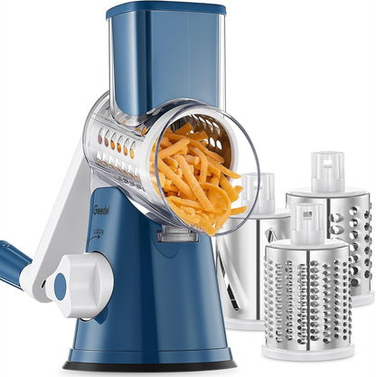 Rotary Cheese Grater Hand Crank, Cheese Shredder Vegetable Slicer