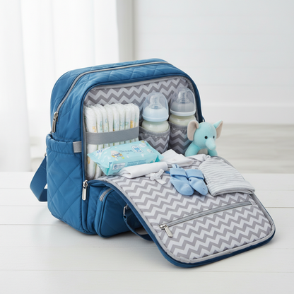 Baby Boys 62-Piece Clothing Starter Set with Diaper Bag | Perfect Baby Shower Gift
