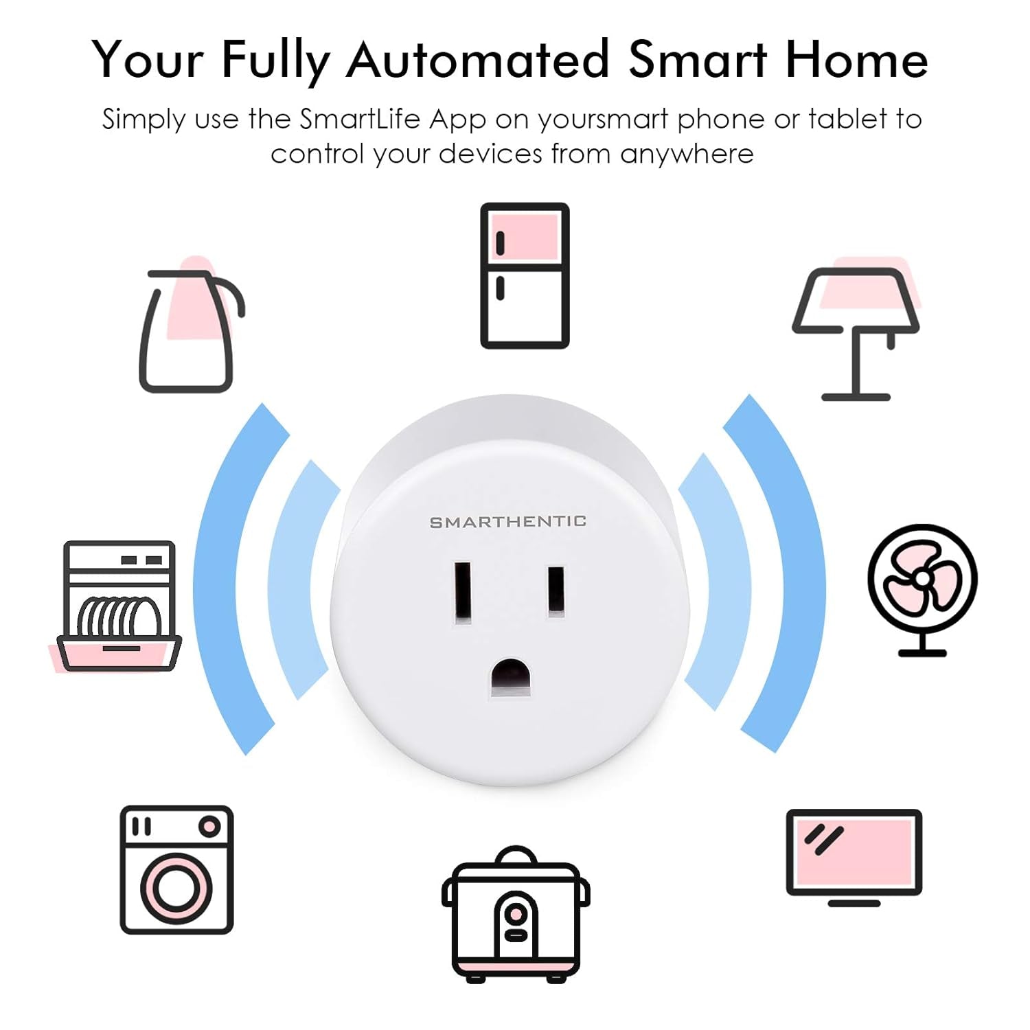 Smart Plug, Wifi Light Switch, Outlet Timer, Amazon Alexa Google Home Voice, APP and Remote Control, Smart Devices, Gadgets, Home Improvement Outlet Extender, 2.4Ghz Network, Pack of (1)