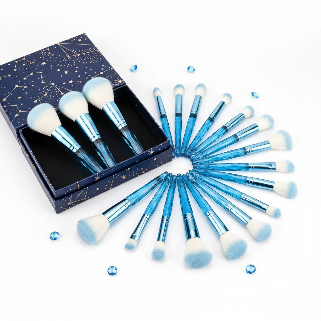 Makeup Brushes with Starry Gift Box