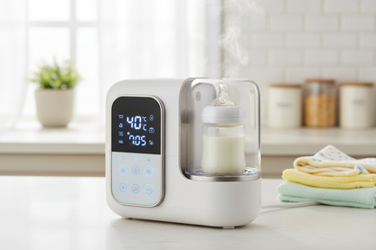 Multi-function Bottle Warmer
Momcozy baby bottle warmer is fit for feeding babies of different ages, it can be used for fast milk warming, food heating, steaming, thawing,24 hours keep warm and material selection.